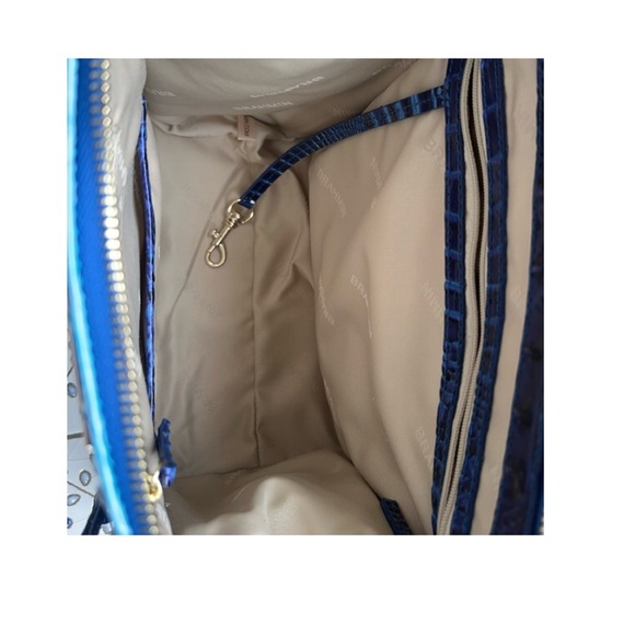 Brahmin Blue Woven Leather Tote - Picture 10 of 16